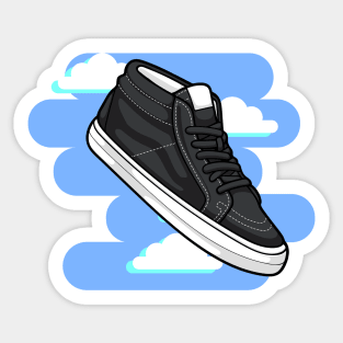 Mid Black Sneaker Sticker